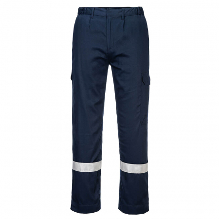 Pantaloni si salopete reflectorizante (HI-VIS) - BIZFLAME - FR412, Pantaloni în talie din bumbac cu fibră de carbon, 210 g/mp