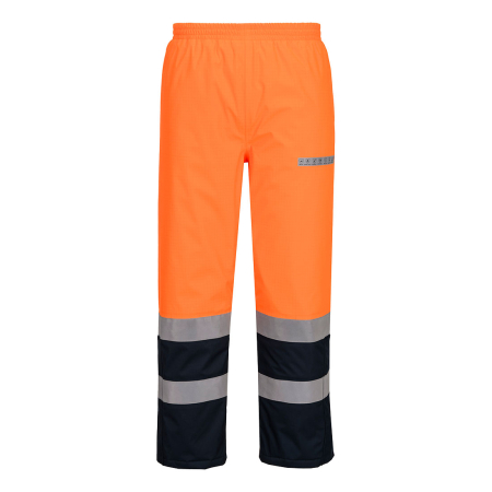 Îmbrăcăminte IGNIFUGĂ (ANTI-FLACĂRĂ) - FR434, Pantaloni HI-VIS din 60% poliester, 21% modacrilic, 18% bumbac, 1% fibre carbon, 270 g/mp