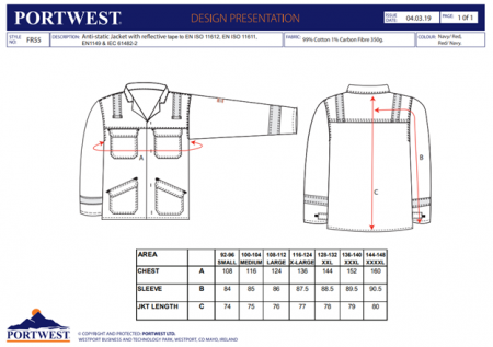 BIZFLAME FR55, Jachetă de protecție din bumbac, 350 g/mp [2]