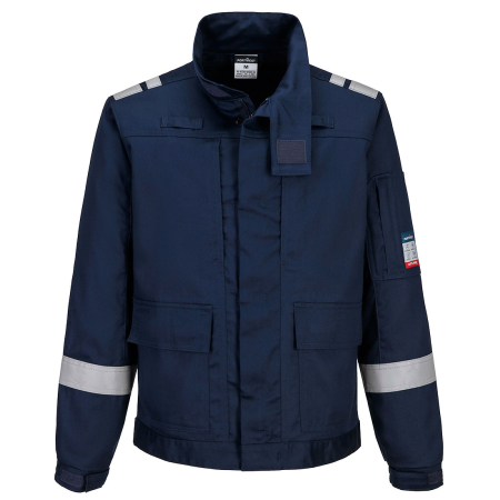 Îmbrăcăminte IGNIFUGĂ (ANTI-FLACĂRĂ) - FR601, Jachetă din 99% bumbac, 1% fibră de carbon, 210 g/mp