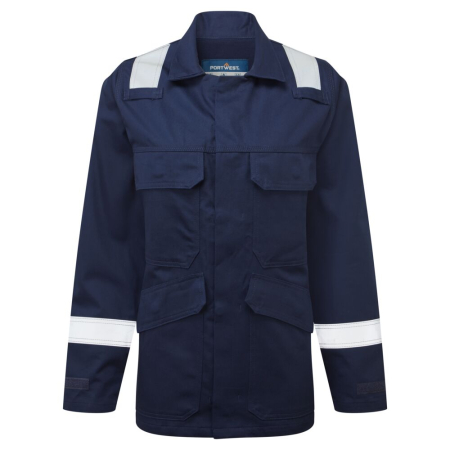 Îmbrăcăminte IGNIFUGĂ (ANTI-FLACĂRĂ) - FR740, Jachetă din 99% bumbac, 1% fibră de carbon, 350 g/mp
