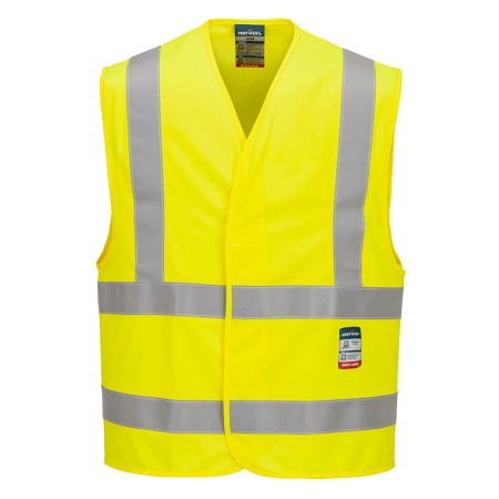 FR75, Vestă de protecție HI-VIS ignifugă din 100% poliester tricotat, 120 g/mp [0]