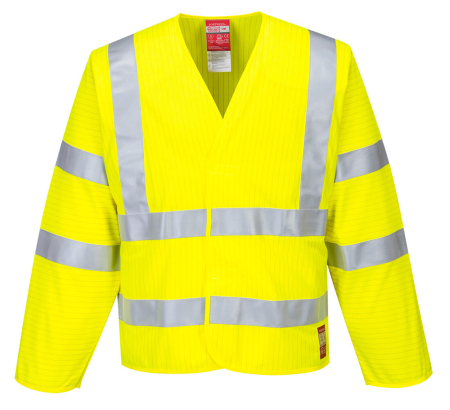 IMBRACAMINTE - FR85, Vestă HI-VIS din 98% poliester 2% fibra de carbon, urzeala tricot, 120 g/mp
