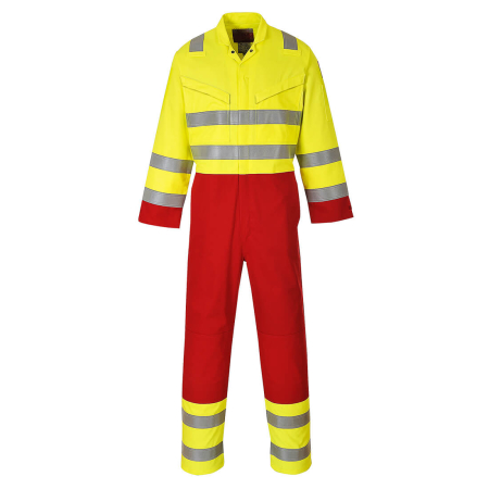 IMBRACAMINTE - FR90, Combinezon HI-VIS din 99% bumbac, 1% fibră de carbon, 330 g/mp