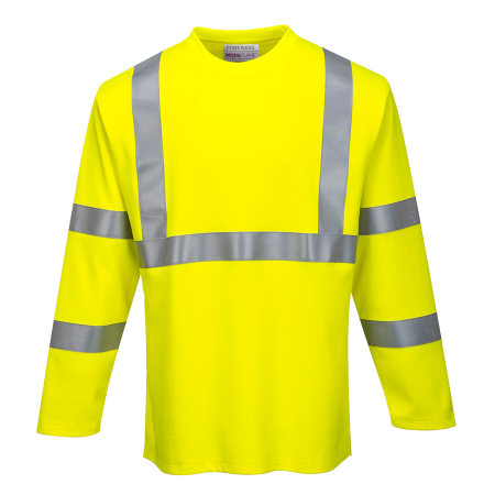 IMBRACAMINTE - FR96, Tricou HI-VIS din 60% modacrilic, 40% bumbac, 280 g/mp
