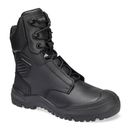 Bocanci de protecție S3 - FT31 S3 SC HRO HI CI LG SR FO, Bocanci din piele cu bombeu metalic, lamelă antiperforație metalică, talpă din poliuretan și cauciuc