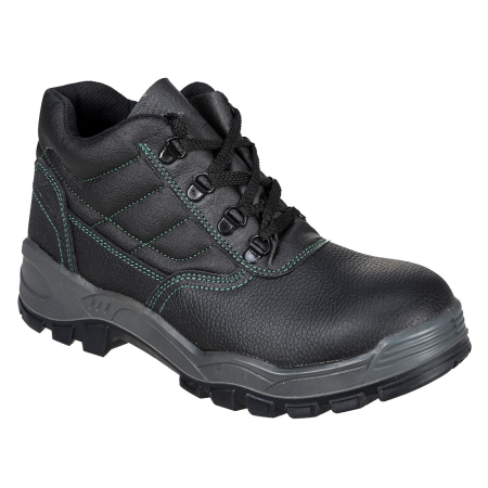 Bocanci de protecție S1 - FW21, Bocanci de protecție S1 SR din piele șpalt, bombeu metalic