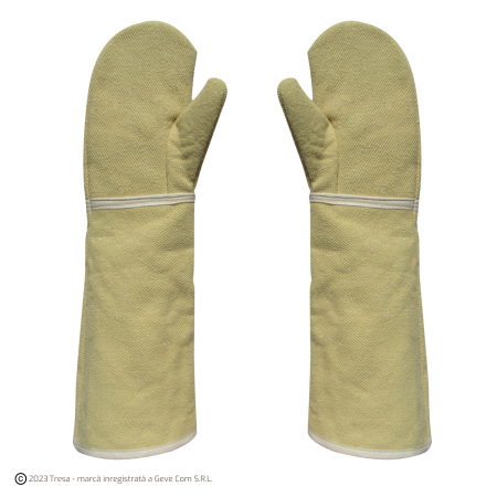 Protecție termică (căldură) - GAN59870, Mănuși de protecție termică din para-aramid, cu un deget, lungime 50 cm [< 350°C]