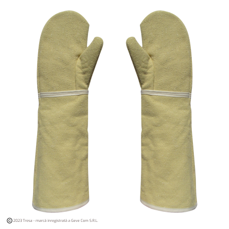 Protecție termică (căldură) - GANHEAT 59870, Mănuși de protecție din fibre para-aramide, căptușite cu bumbac, lungime 50 cm