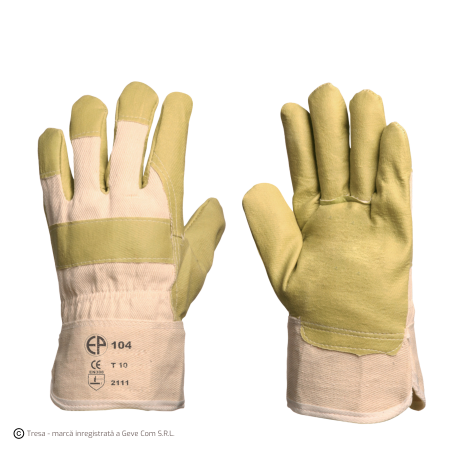 PROTECȚIA MÂINILOR - GANSTRONG 104, Mănuși de protecție din piele sintetică și bumbac, imersate în PVC și nitril