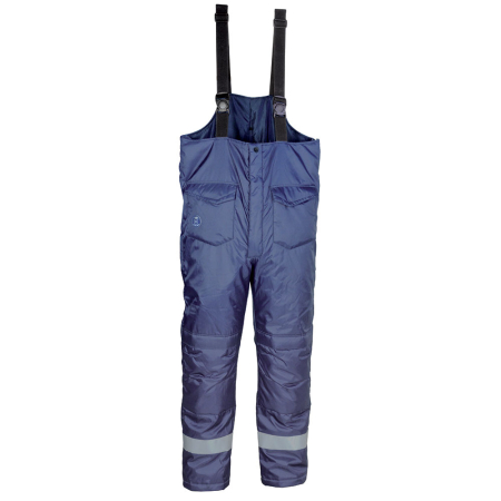 Imbracaminte TERMOIZOLANTĂ - GRADO, Pantaloni de protecție la frig cu pieptar din 100% nailon Oxford impermeabil, 200 g/mp, căptușeală din poliester
