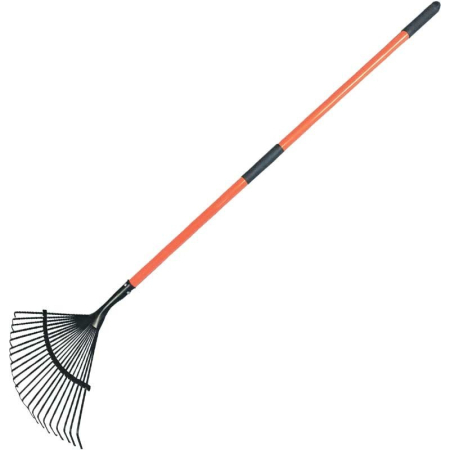 Scule și unelte - Greblă frunze 22 dinți, plată, coadă fibră 1500 mm