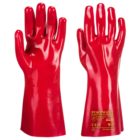 Protecție mecanică - GRIP 12, Mănuși de protecție din poliester, imersate în PVC, lungime 35 cm