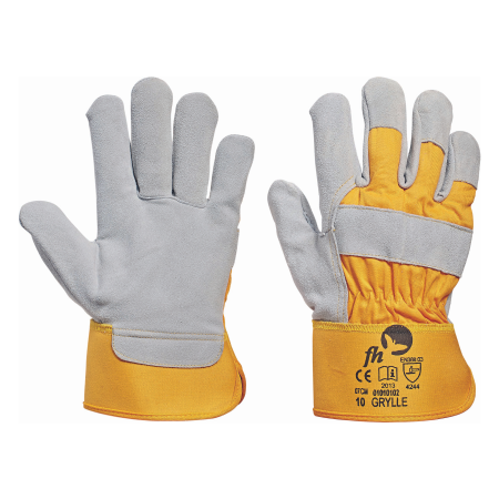 GRYLLE, Manusi de protectie din spalt bovina si bumbac [1]