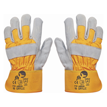 PROTECȚIA MÂINILOR - GRYLLE, Manusi de protectie din spalt bovina si bumbac