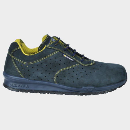 Pantofi de protecție S1P - GUERIN S1P FO SR, Pantofi de protecție din piele întoarsă perforată, bombeu din oțel, lamelă antiperforație nemetalică