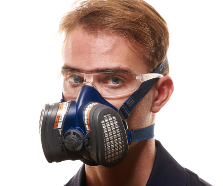 ELIPSE A1P3, Semimasca de protecție respiratorie cu filtre HESPA reutilizabile A1P3, corp din TPE medical [2]