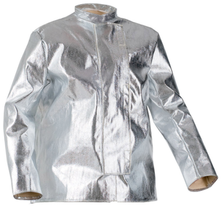 Îmbrăcăminte IGNIFUGĂ (ANTI-FLACĂRĂ) - Haină de protecție aluminizată din fibre aramidice, 510 g/mp, 80 cm