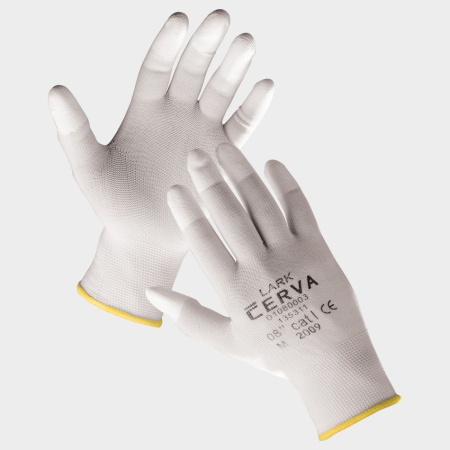 PROTECȚIA MÂINILOR - HAKE, Mănuși de protecție mecanică din nylon, imersate în poliuretan pe vârfuri