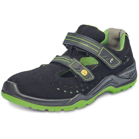 ÎNCĂLȚĂMINTE - HALWILL S1P ESD, Sandale de protecție din microfibră cu bombeu compozit și lamelă antiperforație, protecție ESD, talpă SRC