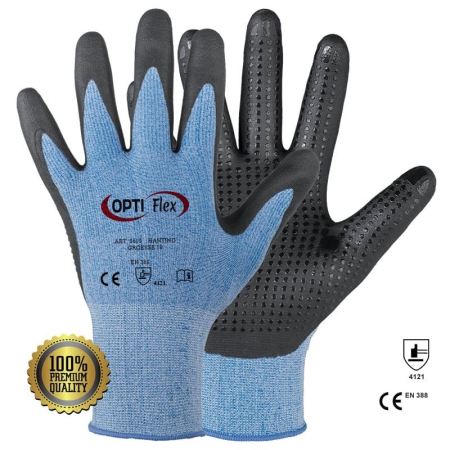 Mănuși Textile Imersate - HANTING, Mănuși de protecție din poliester și spandex, imersate în nitril