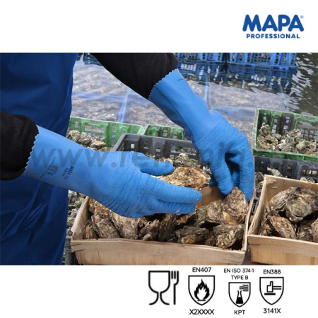 HARPON-326, Mănuși de protecție chimică din latex natural, lungime 32 cm, grosime 1,35 mm [3]