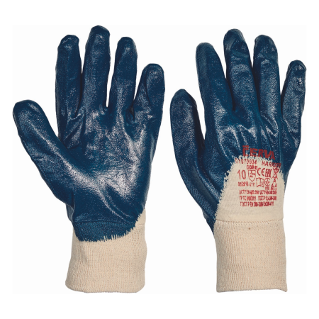 HARRIER, Manusi de protectie din bumbac interlock, imersate in nitril [1]