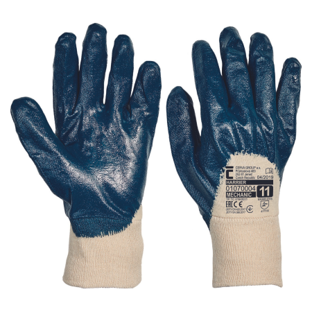 HARRIER, Manusi de protectie din bumbac interlock, imersate in nitril [2]