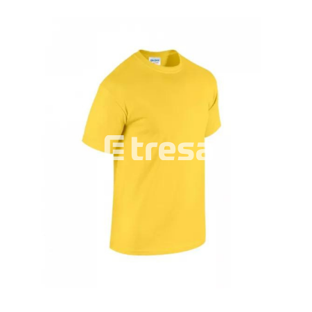 HEAVY COTTON, Tricou din bumbac, la baza gatului, cu maneca scurta [4]