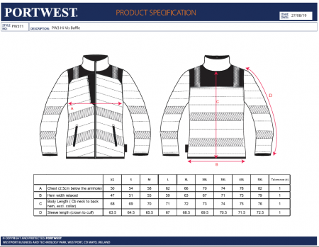 HI-VIS PW3 BAFFLE, Jacheta din poliester 120 g/mp, căptușeala termică 170 g/mp [2]