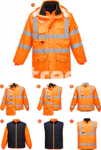 Jachete reflectorizante (HI-VIS) - HI-VIS RIS TRAFFIC 7-in-1, Jacheta din Fibra Oxford 300D si Poliester