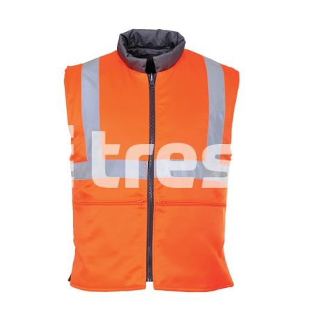 IMBRACAMINTE - HI-VIS RIS, Vesta termica reversibila din poliester si bumbac (Lichidare stoc)