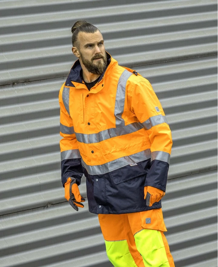 4IN1, Jachetă HI-VIS de iarnă 4-în-1 din poliester 300D Oxford cu PU, căptușeală termică 280 g/mp și mâneci fleece detașabile [4]