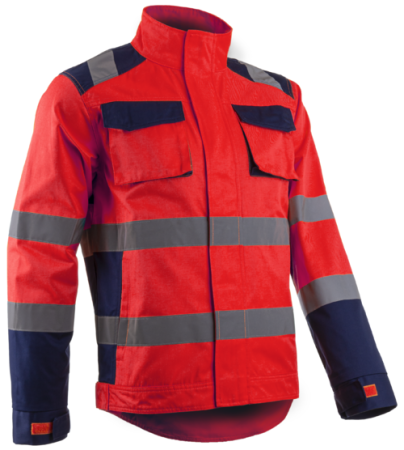 Jachete reflectorizante (HI-VIS) - HIBANA, Jachetă de înaltă vizibilitate din twill bumbac-poliester, 270 g/mp, inserții elastice