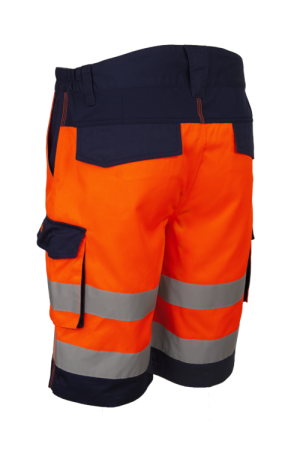 HIBANA, Pantaloni scurți tip bermude de înaltă vizibilitate din twill bumbac-poliester, 270 g/mp, inserții elastice [3]