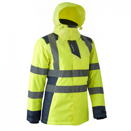 Îmbrăcăminte REFLECTORIZANTĂ (HI-VIS) - HORA Jacheta HI VIS de iarnă pentru femei, din poliester Oxford și PU, căptușeală termica 140 g/mp