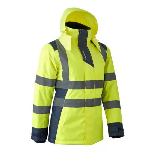 HORA Jacheta HI VIS de iarnă pentru femei, din poliester Oxford și PU, căptușeală termica 140 g/mp [1]