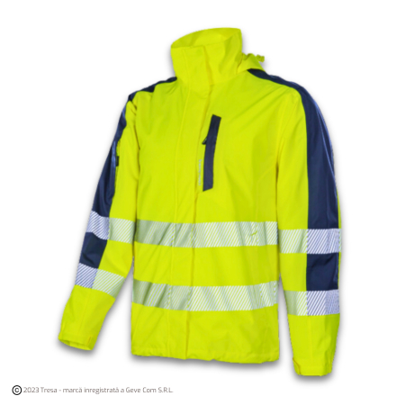 Jachete reflectorizante (HI-VIS) - HOTARU, Jachetă HI-VIS tip Softshell, cu glugă încorporată, din poliester și membrană TPU, 100 g/mp