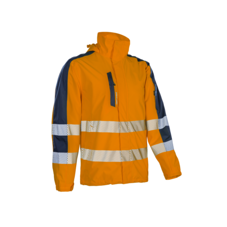 Jachete reflectorizante (HI-VIS) - HOTARU, Jachetă HI-VIS tip Softshell, cu glugă încorporată, din poliester și membrană TPU, 100 g/mp