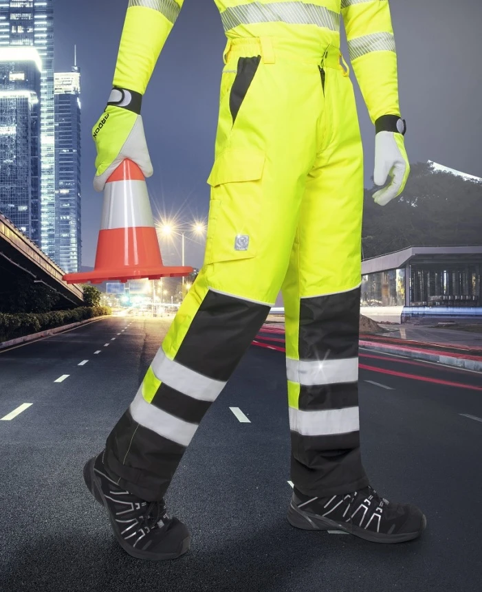 HOWARD, Pantaloni HI-VIS de iarnă din poliester Oxford 150 g/mp cu acoperire PU, izolație termică 160 g/mp [2]