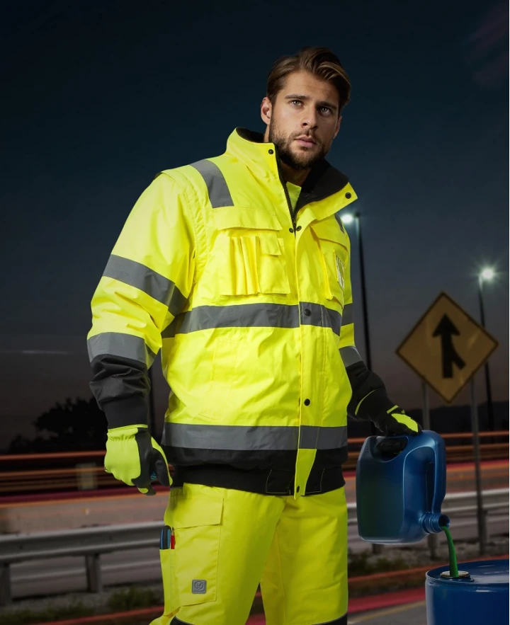 HOWARD REFLEX+, Jachetă HI-VIS cu mâneci și glugă detașabile din poliester Oxford 180g/mp, acoperire PU [2]