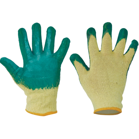 PROTECȚIA MÂINILOR - HS, Mănuși de protecție din bumbac tricotat, imersate în latex