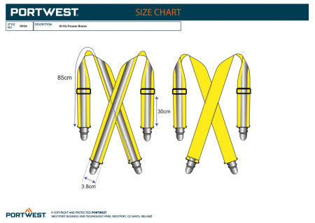 HV56, Bretele reflectorizante din poliester, pentru pantaloni [2]