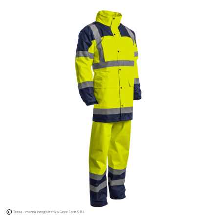Costume | Combinezoane Impermeabile - HYDRA, Costum de ploaie de înaltă vizibilitate din poliester Oxford 300D