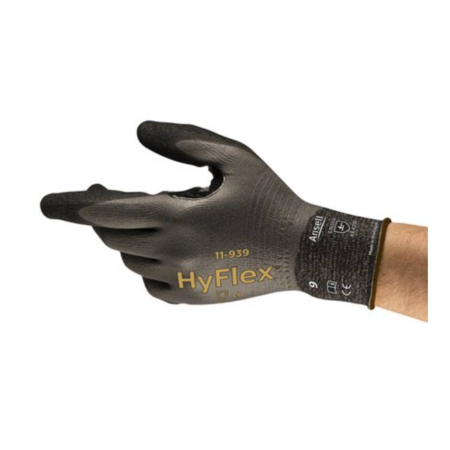 Mănuși de protecție - HYFLEX 11-939, Mănuși de protecție la tăiere din tricot, imersate în spumă nitrilică