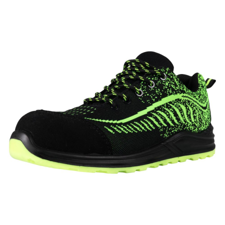 Pantofi de protecție S1P - IQON S1PS FO, Pantofi de protecție din țesătură ventilată și microfibra velur, bombeu din fibră de sticlă, lamela antiperforatie, talpă SR