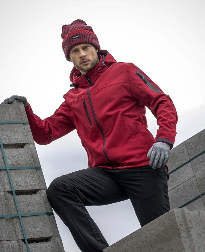 SPIRIT, Jachetă de iarnă bărbați tip Softshell cu glugă din poliester și elastan cu membrană TPU, 310 g/mp, căptușeală micro polar fleece, vatelină poliester 120 g/mp [2]