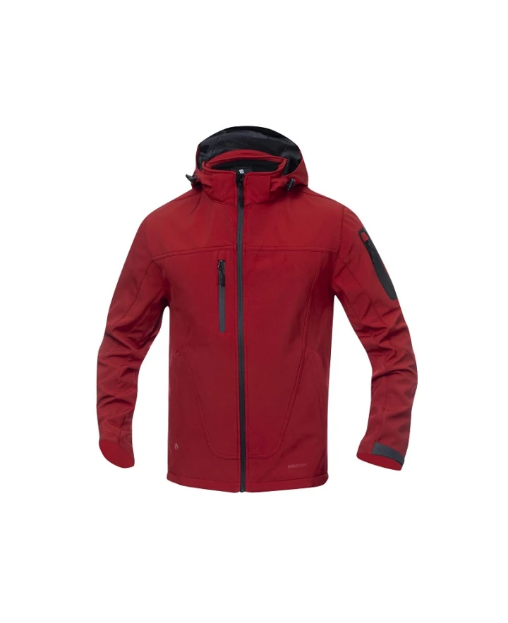 Jachete Termoizolante - SPIRIT, Jachetă de iarnă bărbați tip Softshell cu glugă din poliester și elastan cu membrană TPU, 310 g/mp, căptușeală micro polar fleece, vatelină poliester 120 g/mp