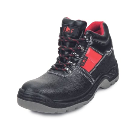 Bocanci - JENA SC-03-003 ANKLE S3, Bocanci de protectie cu bombeu din otel, lamela antiperforatie, fete hidrofobizate, talpa SRC