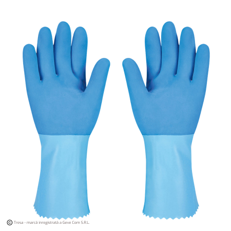 Protecție chimică si biologică - JERSETTE 301, Mănuși de protecție chimică din latex natural, lungime 29–33 cm, grosime: 1,15 mm